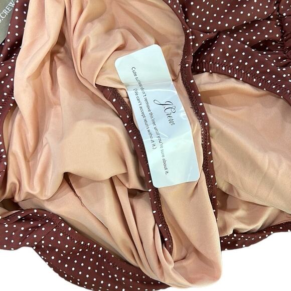 J. Crew Ruched tie-back one-piece in polka dot, Women’s Size 24 - Picture 4 of 6